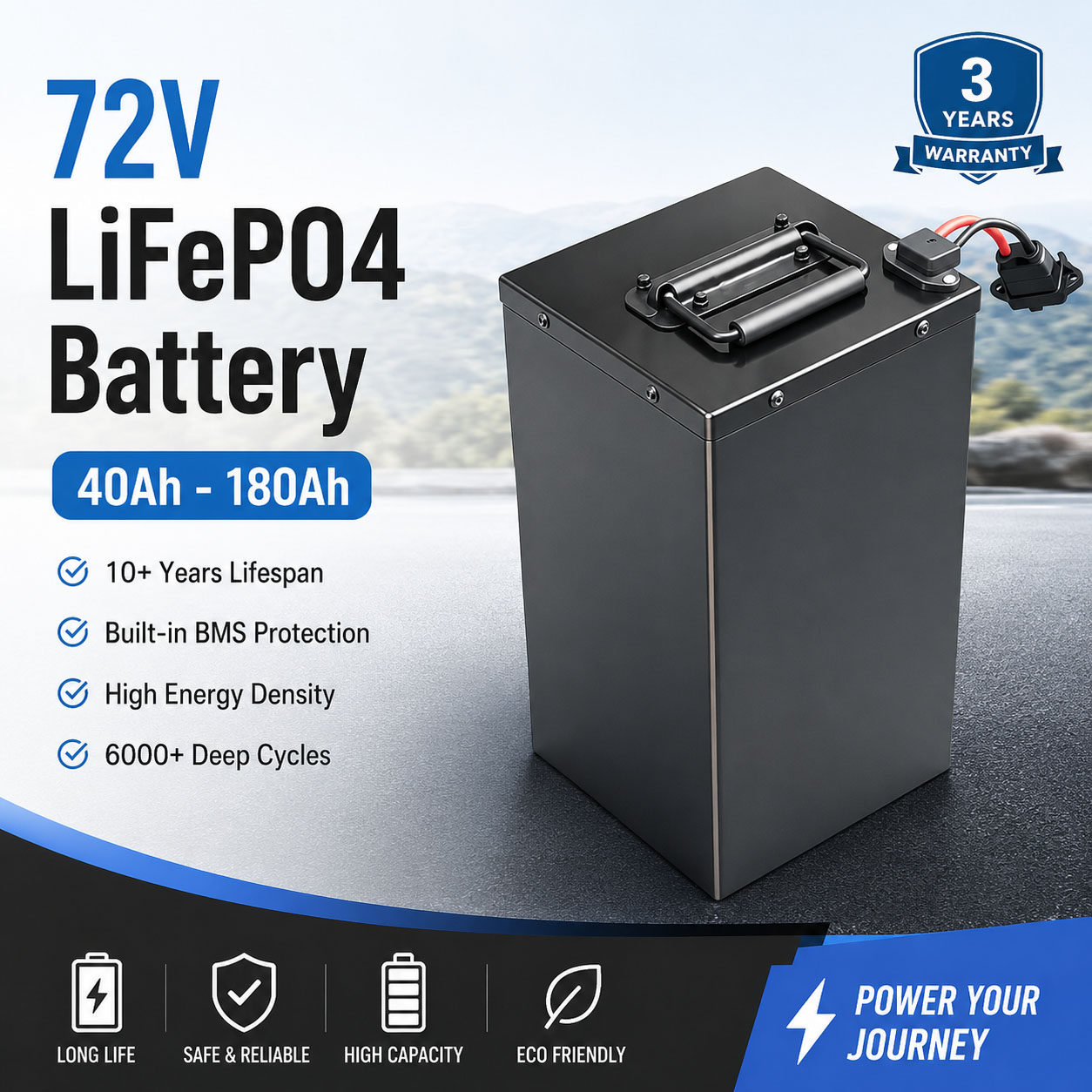 Yeni Enerji 72V 40ah 60ah 80ah - 72V 60Ah Lifepo4 Battery Pack incelemesi ve fiyatı